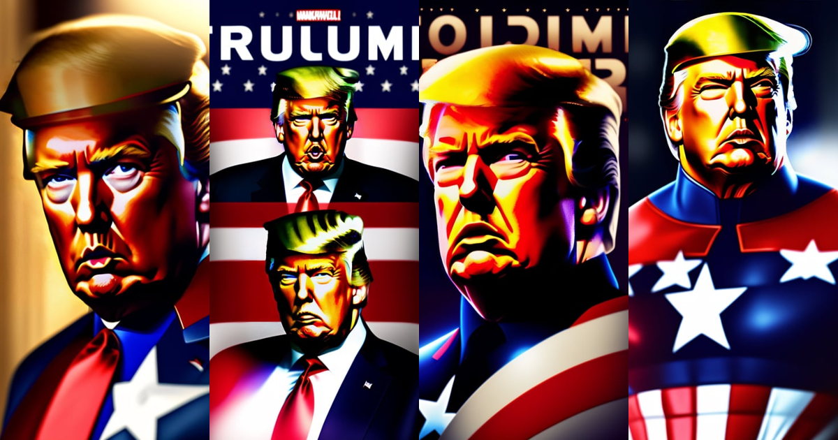 Lexica - Donald trump in captain america mode