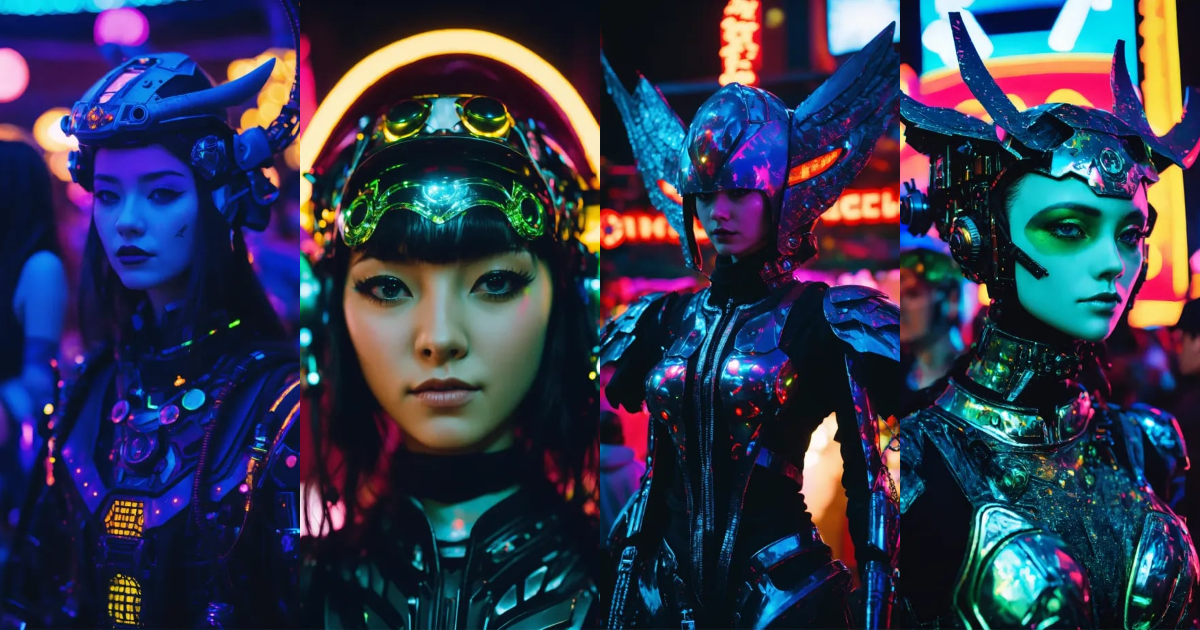 Lexica - Photorealistic 3D portrait Alien Mech Angels in Goth Folk ...
