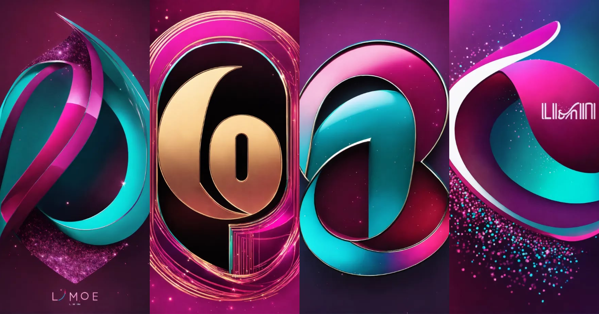 Lexica - Brand logo with outline of curve of her back shape, abstract ...