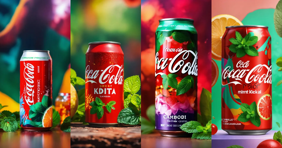 Lexica - A photo of a colorful Cambodia coca cola mocktail can with ...