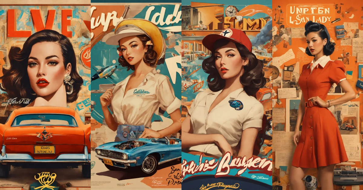 Lexica Pinups Model Uap Collage Of Letters Future Nostalgic
