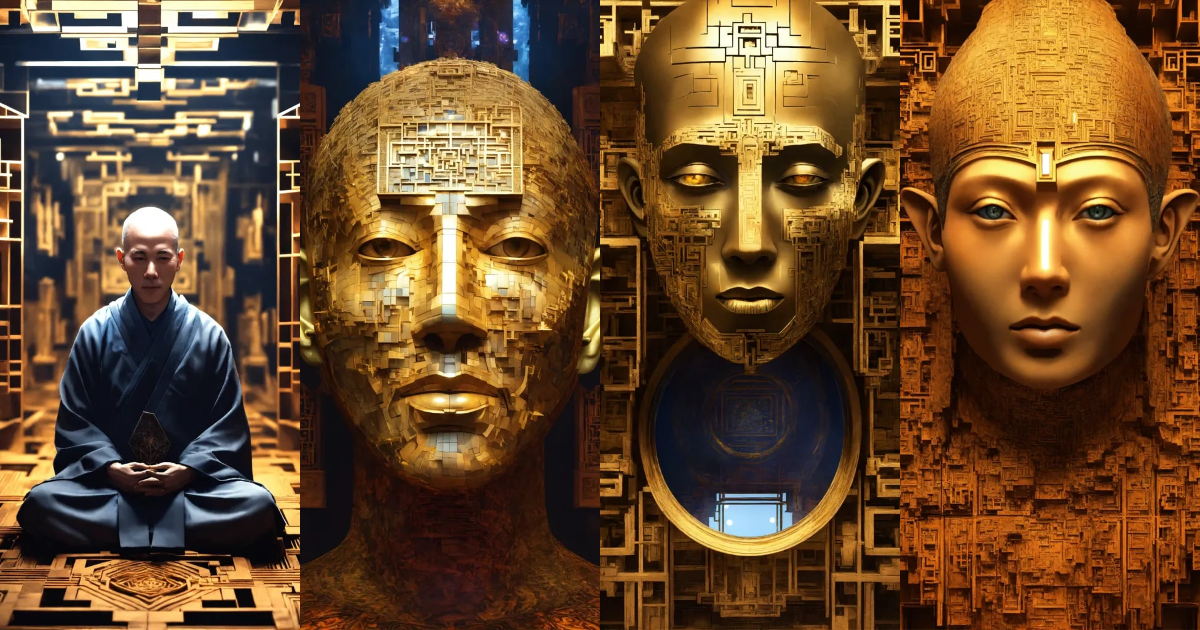 Lexica - Face Taoist christian monk tesseract hypercube fractal monk ...