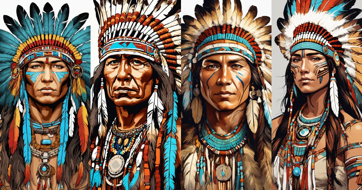 Lexica - Generate a native american indian , fully colored with ...