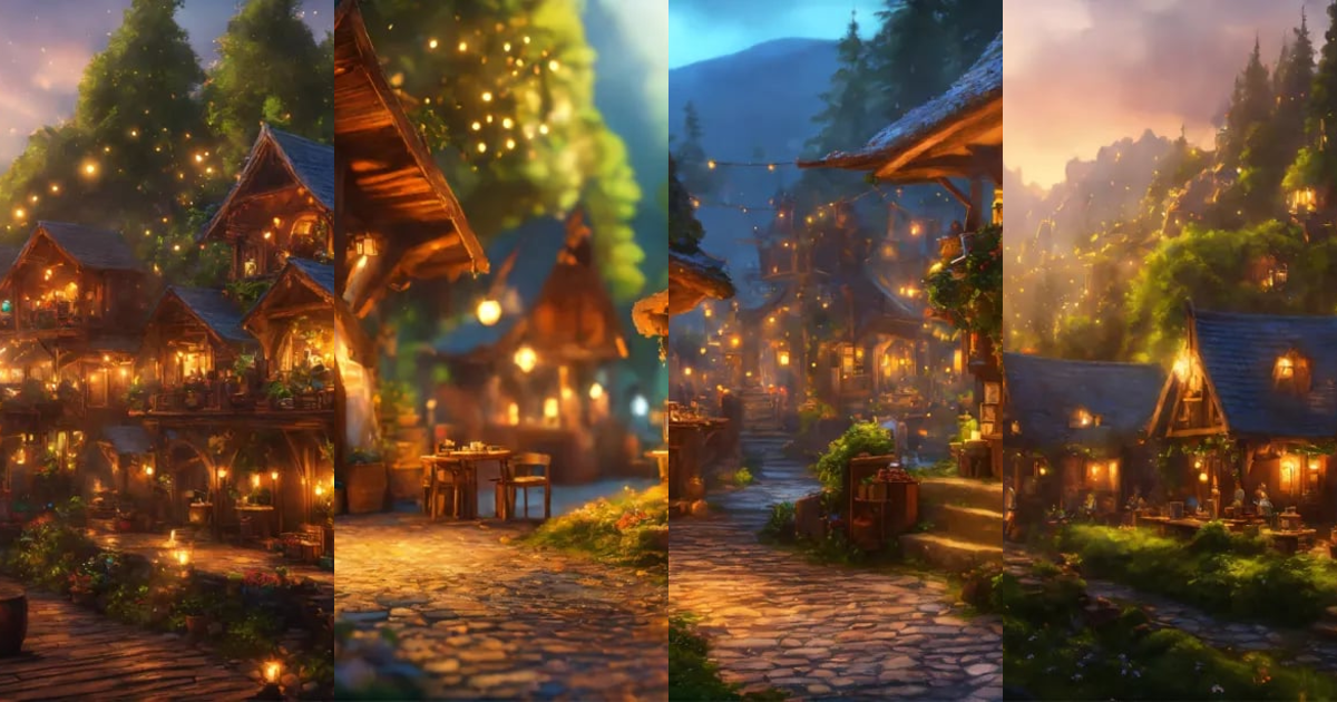 Lexica - Epic shot of ultra detailed and cozy elves city in the forest ...