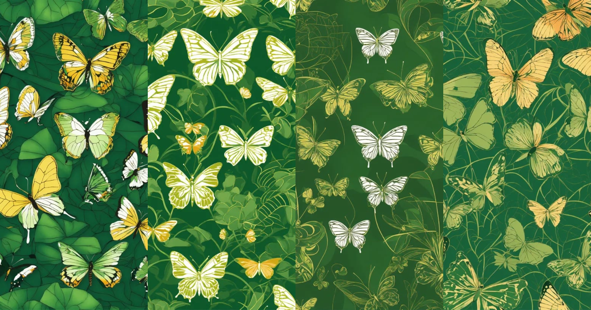 Lexica - Butterflies, art deco, green, meticulous precision, clear ...