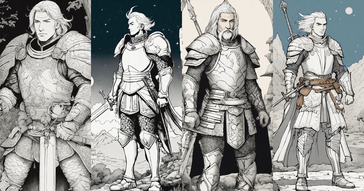 Lexica - Detailed pen and ink illustration of an fantasy warrior with ...