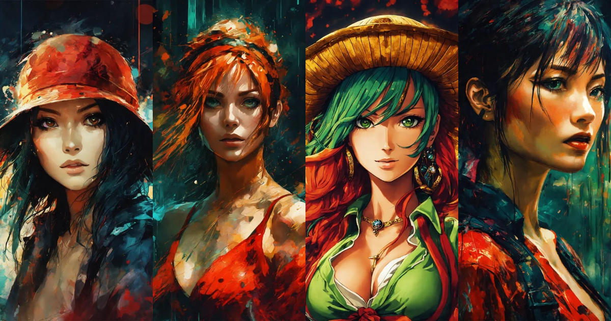 Lexica - A ultra realistic poster of Nami from one piece in the red ...