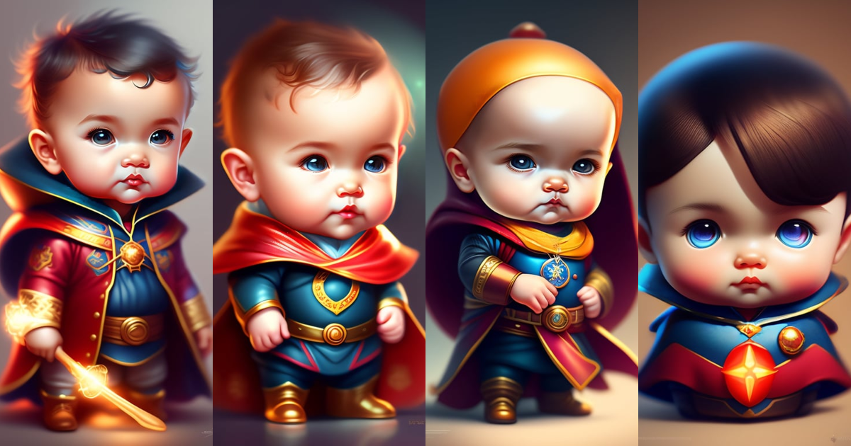 Lexica - Cute and adorable cartoon doctor strange baby, fantasy ...