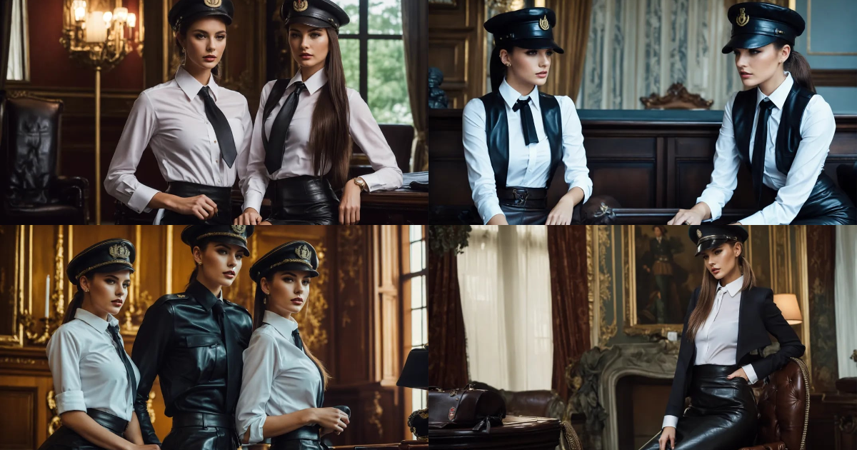 Lexica - Two stunning european mistress women fashion models sitting ...