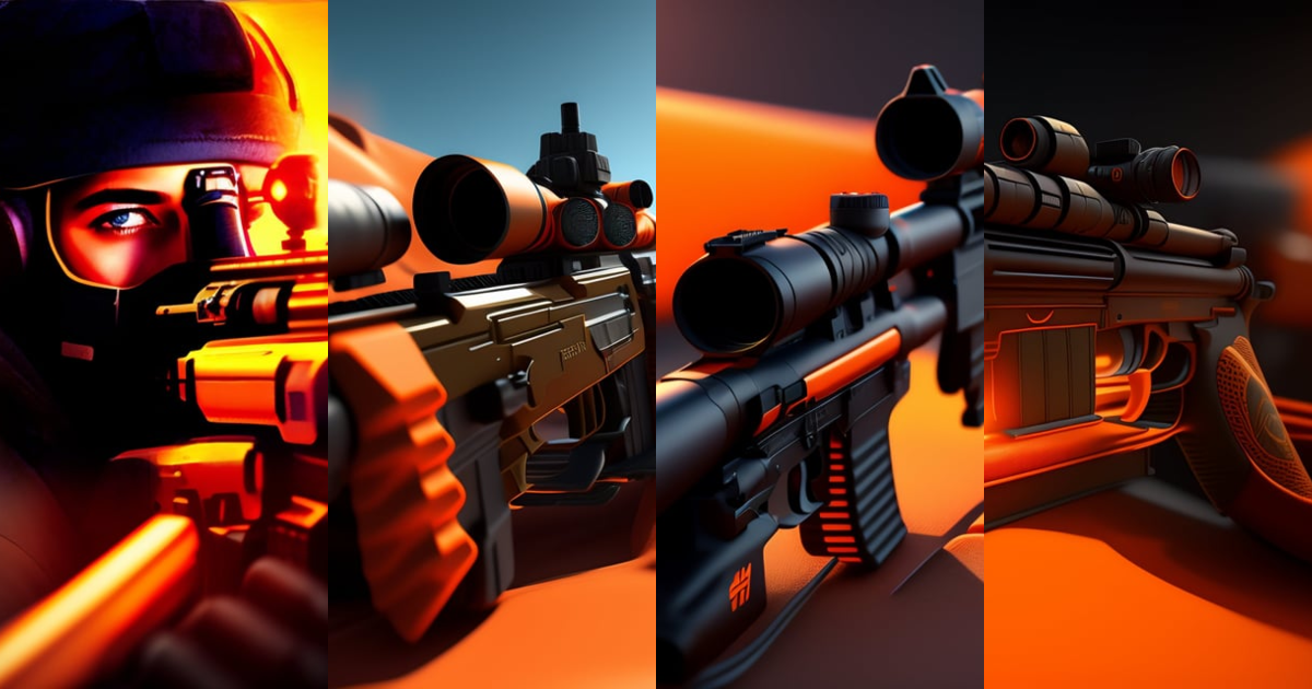 Lexica - CS-GO terrorist sniper shotting, hollographic orange details ...