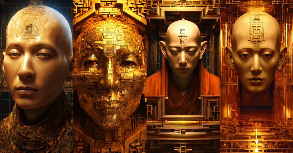 Lexica - Face Taoist christian monk tesseract hypercube fractal monk ...