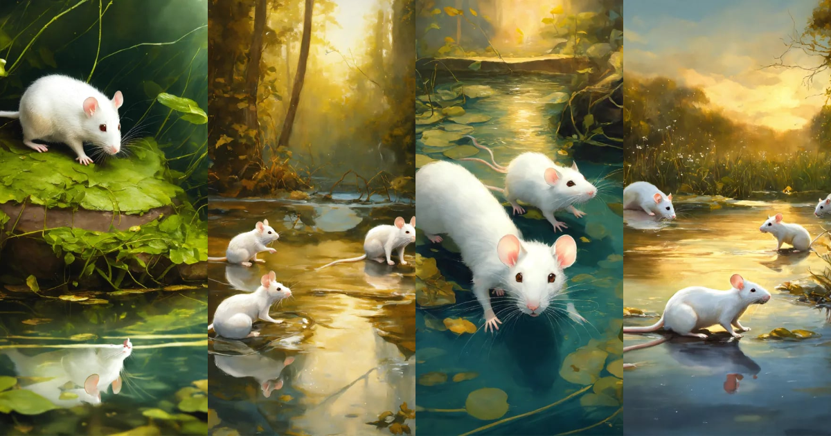 Lexica - The white rats plunged into the water.