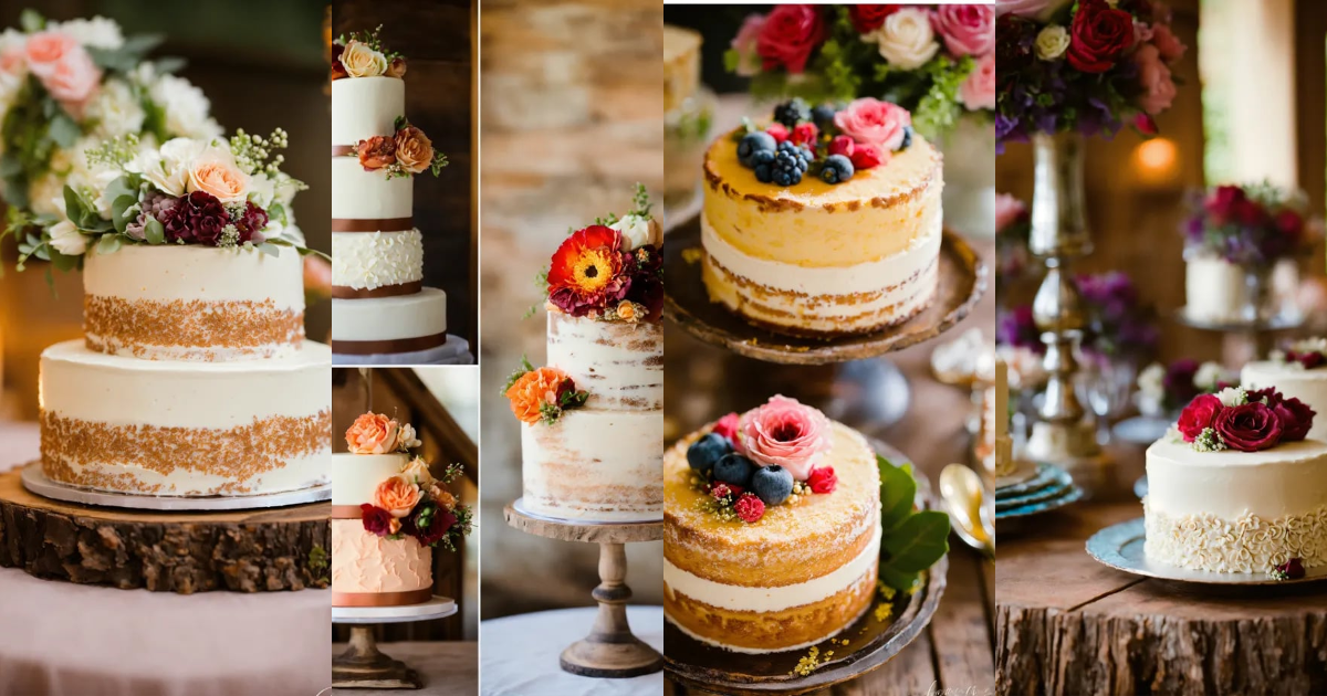 Lexica - Rustic and elegant small individual wedding cakes