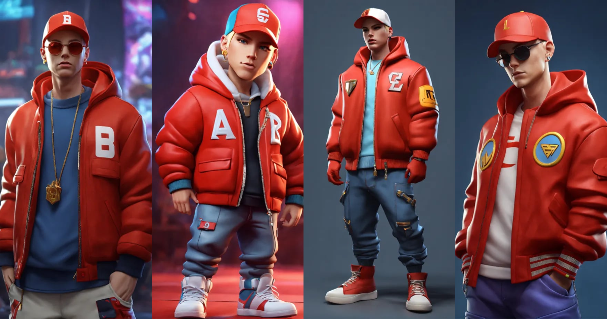 Lexica - Cartoon Eminem rapper in red jacket, disney style, league of ...