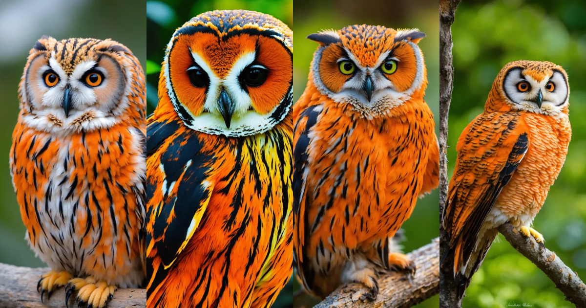 Lexica - Un buho de color naranja