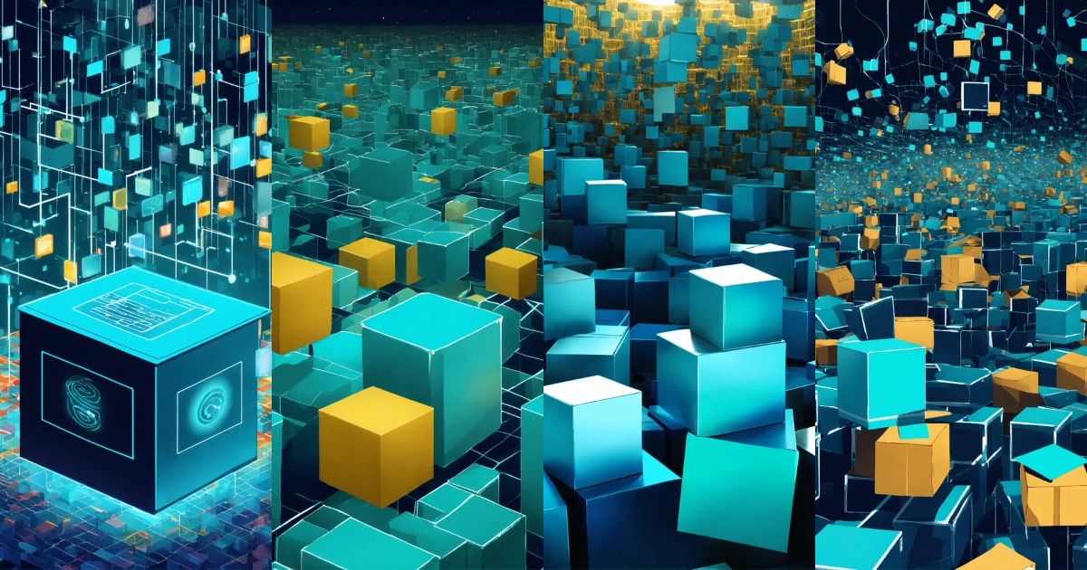 Lexica - Illustration of a million invisible information boxes being ...