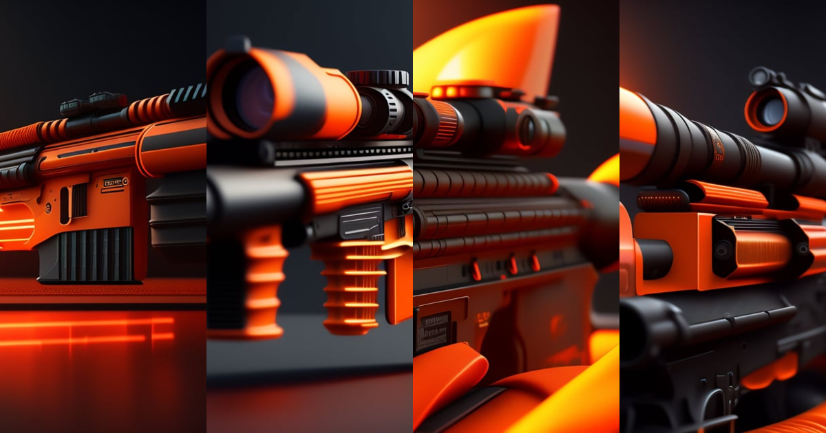 Lexica - CS-GO deluxe sniper, hollographic orange details color ...