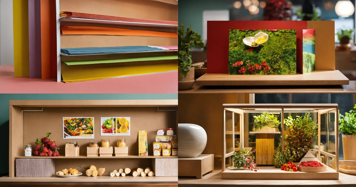 Lexica - Small countertop display made of paper
