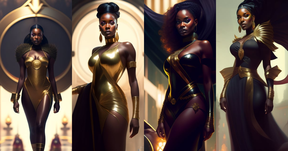 Lexica - full body supervillain representation of nigeria