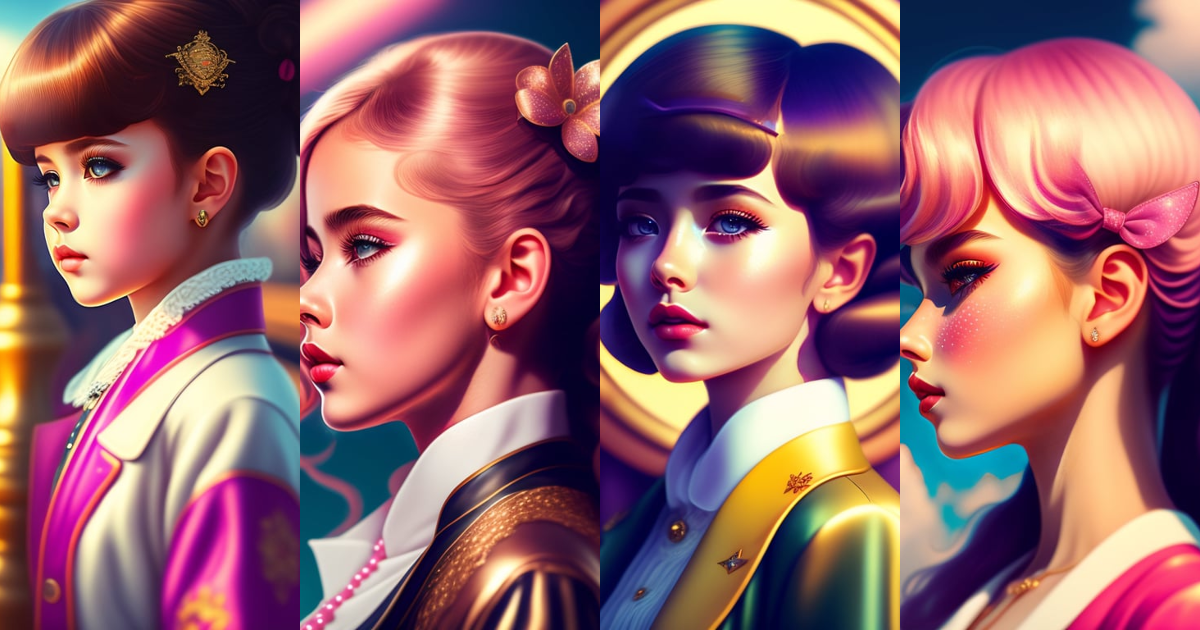 Lexica - Beautiful little girl, profile picture, vintage fashion, highly  detailed, reflection, 8 k, realistic artwork, hd, inspired by jojo bizarre  a