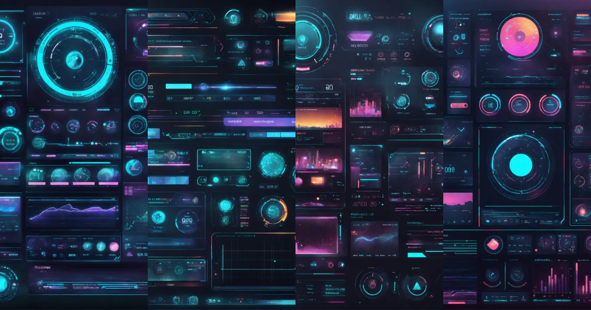 Lexica - Vector futuristic interface ui elements holographic hud user ...