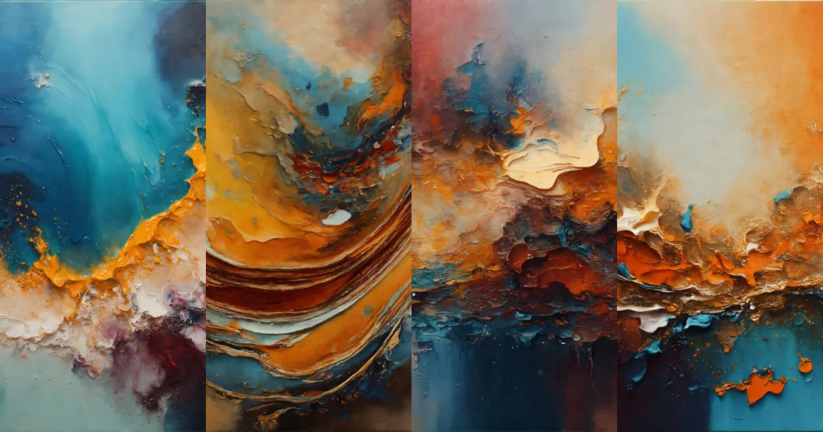 Lexica - Abstract painting done in dutch pouring style with texture and ...