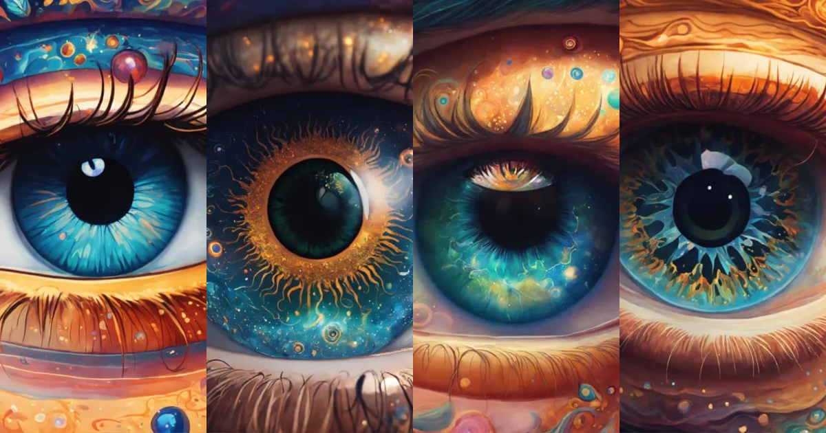 Lexica An intricately detailed illustration eye, welled up with a