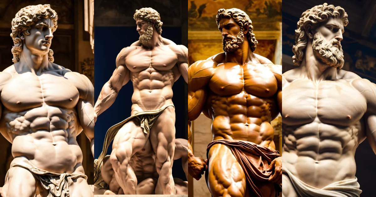 Lexica - Marble status muscular greek god