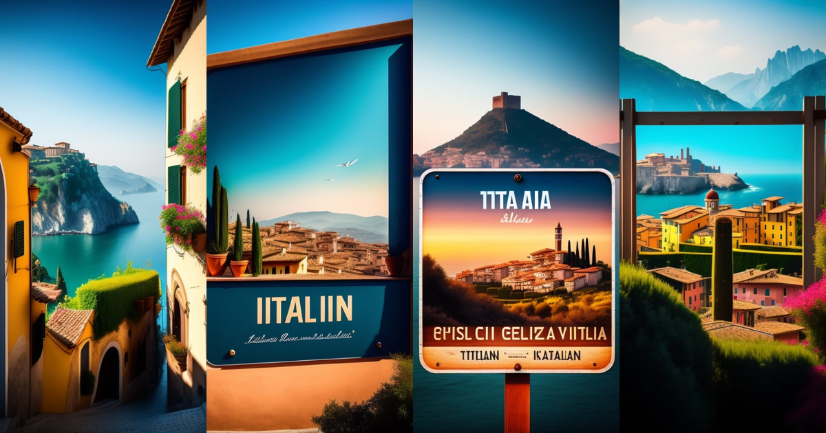 Lexica - A signboard pointing to Italy, a trip to Italy with the ...