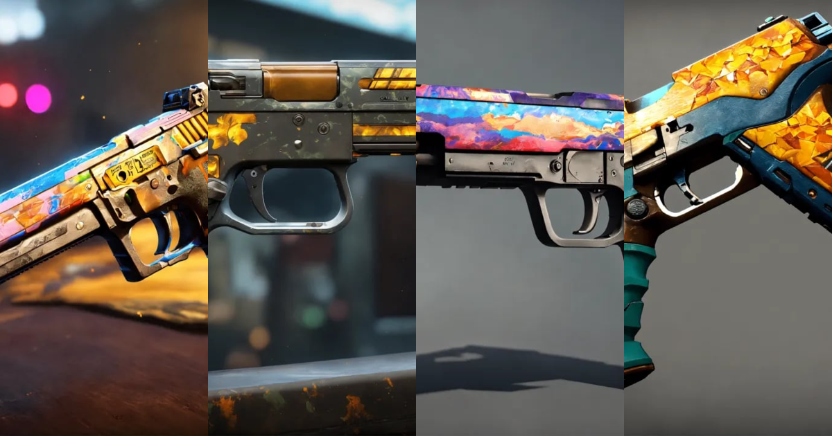 Lexica - Call of Duty rare pistol skin, artistic mastery in detailing ...