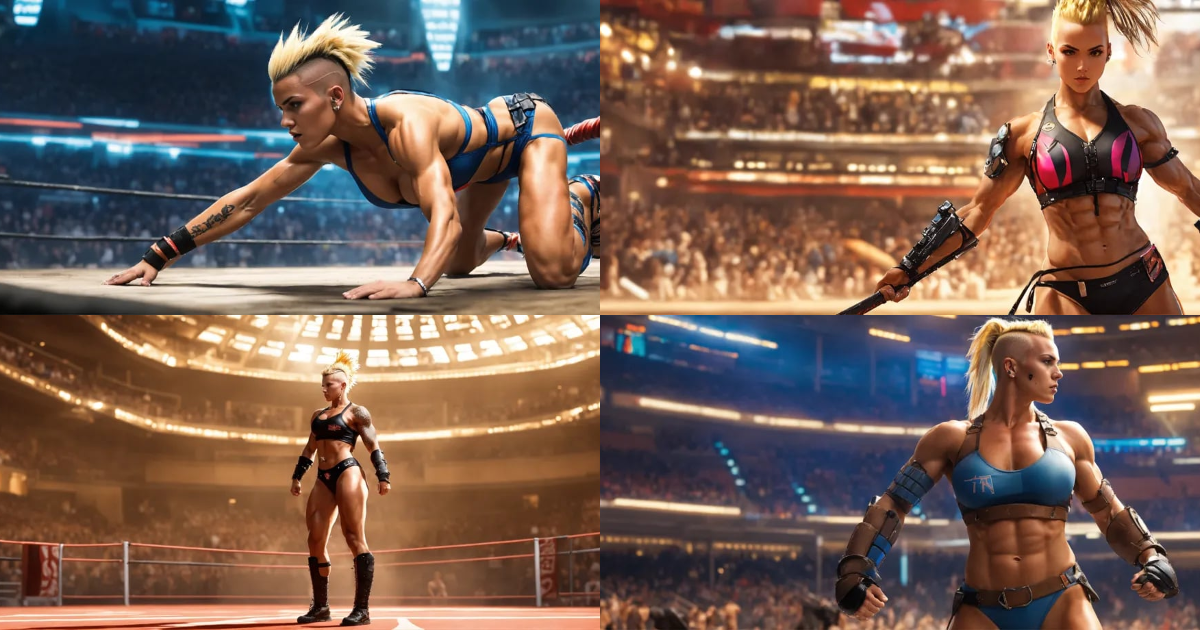 Lexica - Fighting combatants in an gladiatorial arena, full body ...