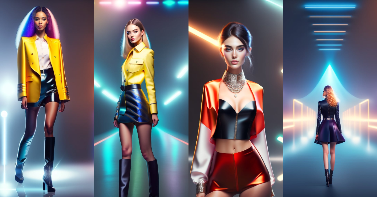 Lexica - Cute, cool fashion model modern chic cute woman on a runway ...
