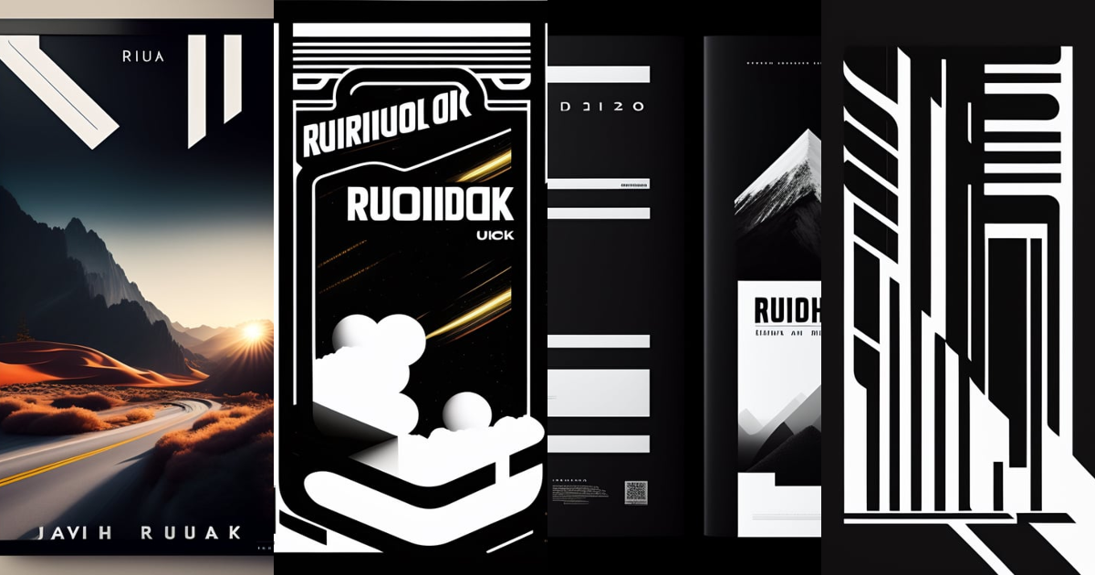 Lexica - Black on white graphic design in style of david rudnick eric ...