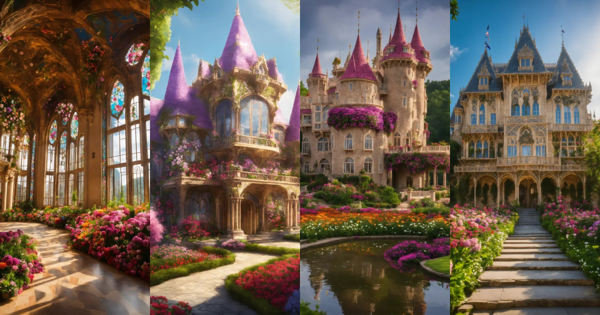 Lexica - Amazing princess palace with high towers and big ghotic ...