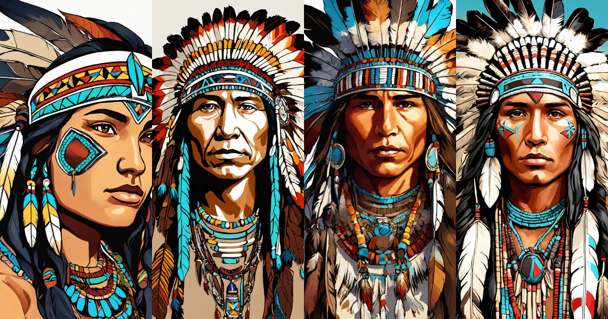Lexica - Generate a native american indian , fully colored with ...
