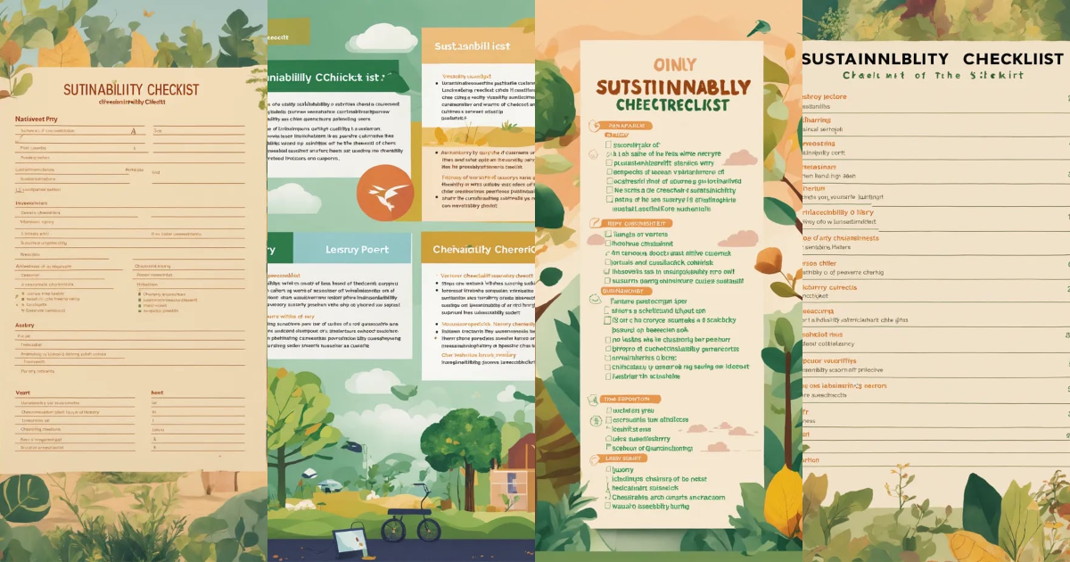Lexica - Image of the header of the sustainability checklist sheet of ...