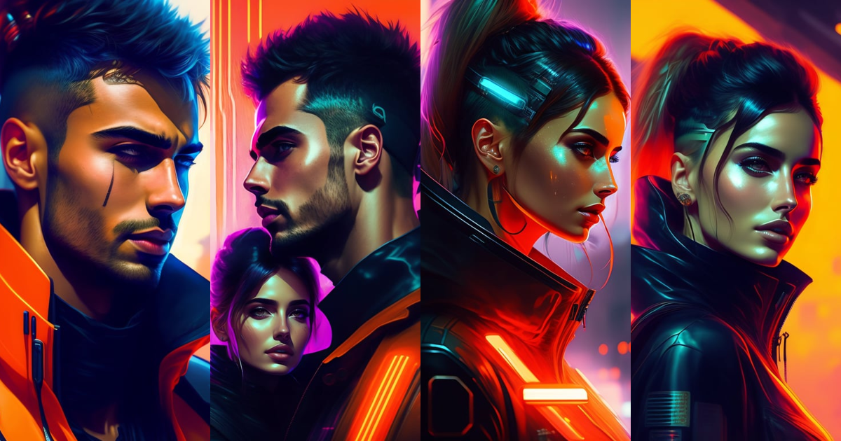 Lexica - Theo james and ana de armas, cyberpunk futuristic neon. by ...