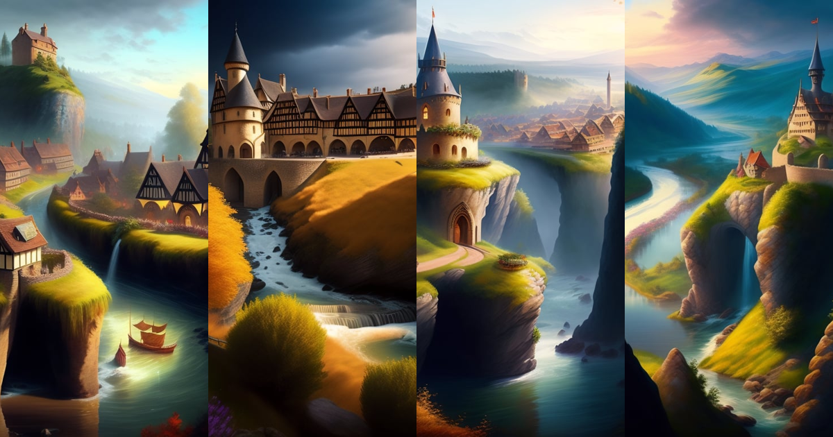 Lexica - A medieval town built where two rivers cross over twice and ...