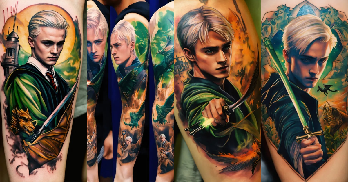 Lexica - A Harry Potter and Star Wars themed, arm tattoo featuring ...