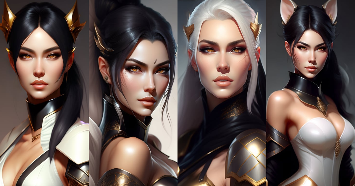 Lexica - Realistic character concept portrait art of a female dark ...