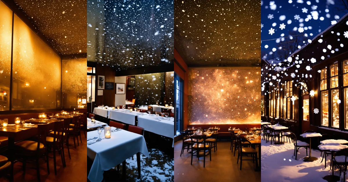 Lexica - Snowfall Projection Use projectors to cast images of gently ...