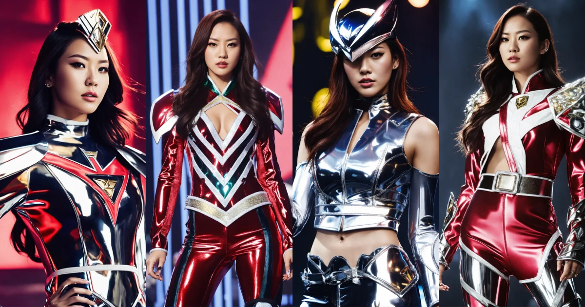 Lexica - Miss A Fei power rangers chrome attire