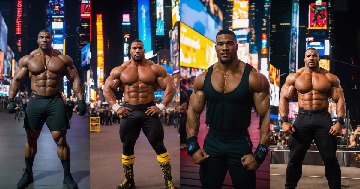 Lexica - 25-year-old man with big muscles, Kano from Mortal Kombat, big ...