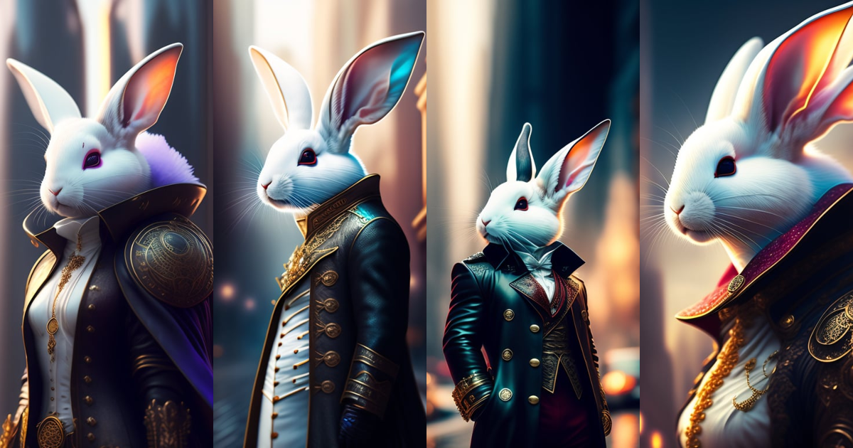 Lexica - White rabbit, matrix, city, steampunk style, highly detailed ...