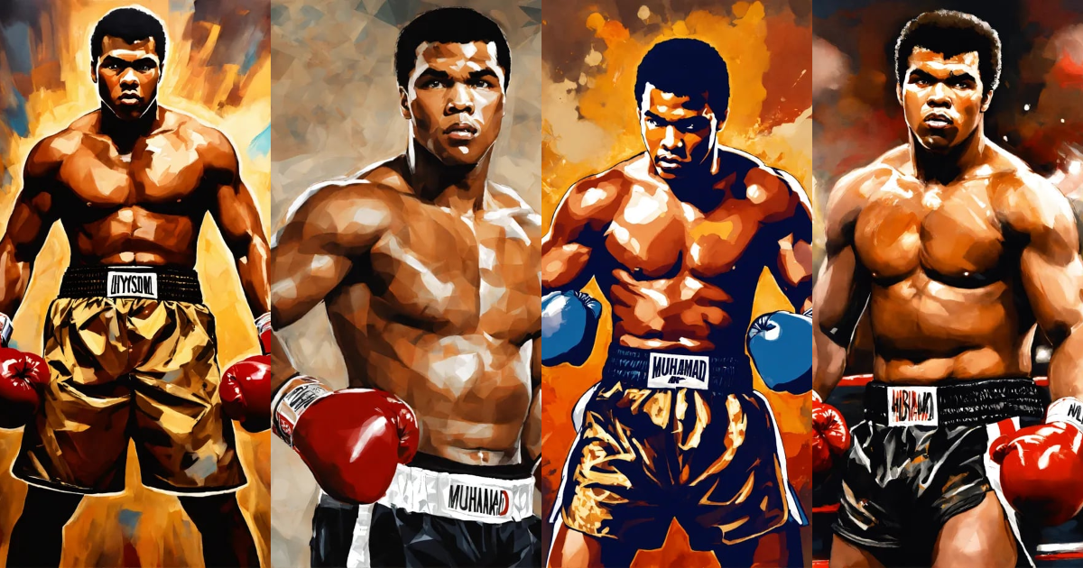 Lexica - Drawing high Ultra define Muhammad Ali, fighting a ultra ...