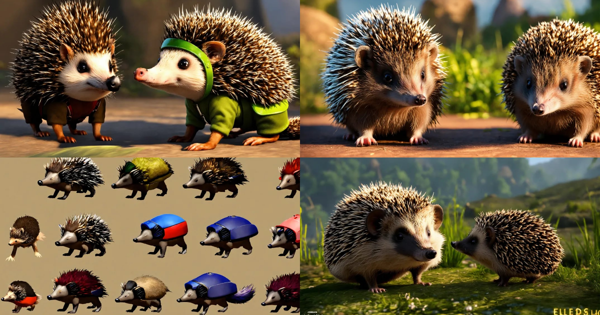 Lexica - Generate images of hedgehogs for the game. These hedgehogs ...