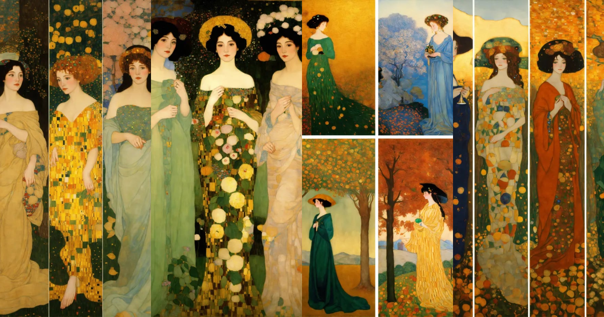 Lexica - The Four Seasons (winter, spring, summer, and autumn) depicted ...