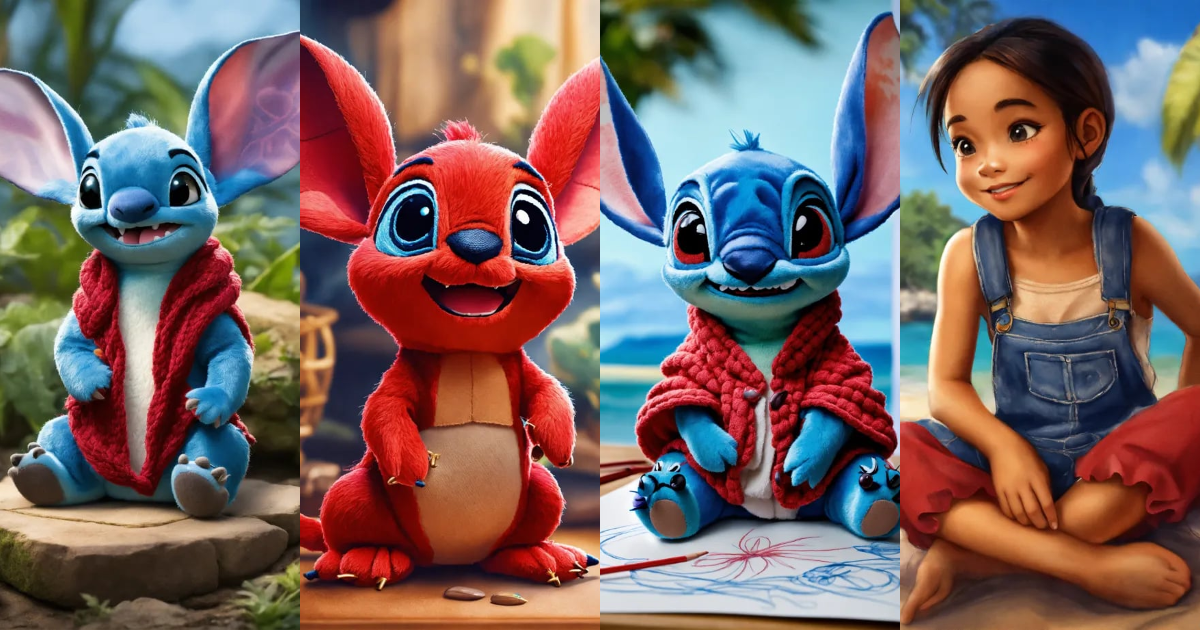 Lexica - Faire un dessin realiste de lilo dans stich