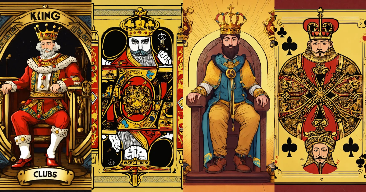 Lexica - King of clubs cartoon