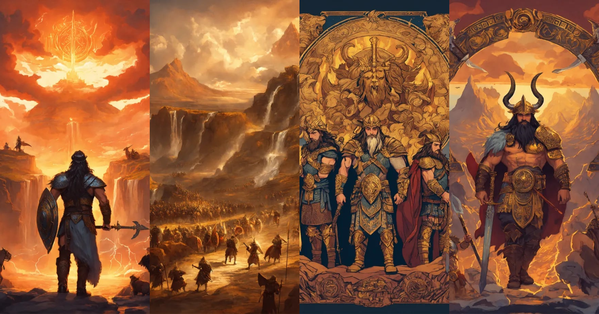 Lexica - Valhalla gods and warriors illustration